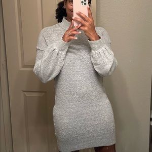 Grey sweater dress
